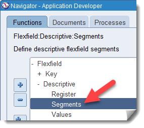 segmentos para descriptive flexfields - menu segments
